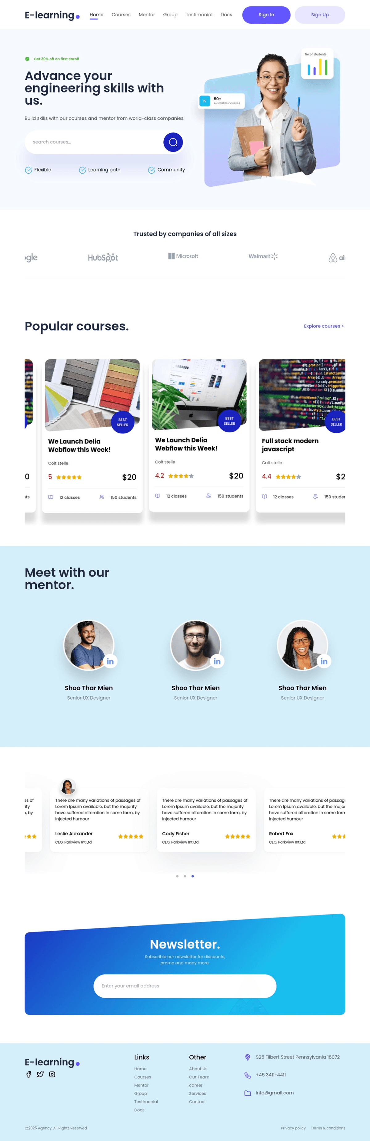 E-learning platform