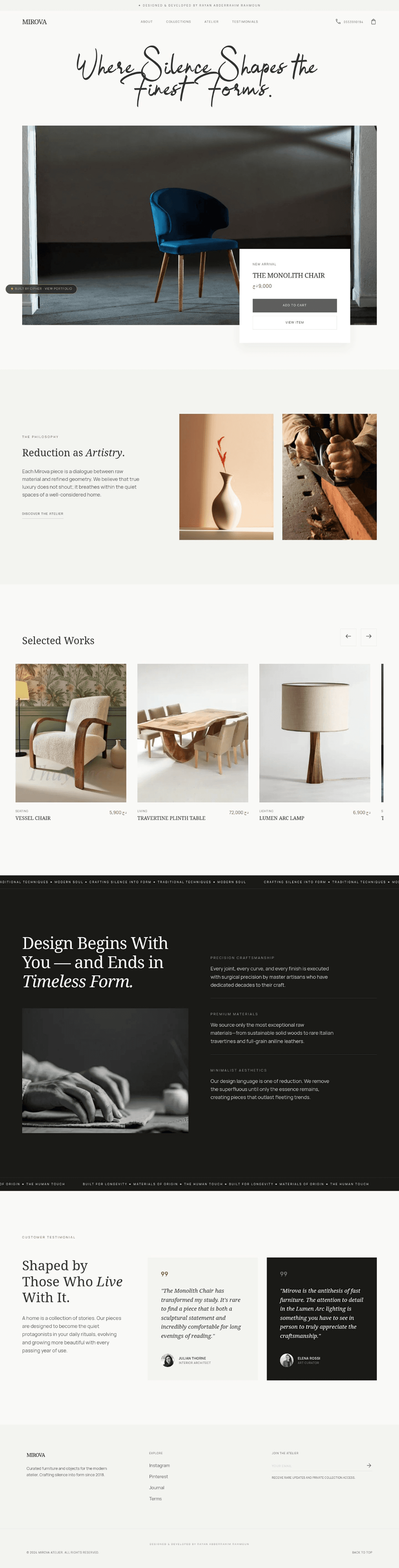 Mirova ecommerce store